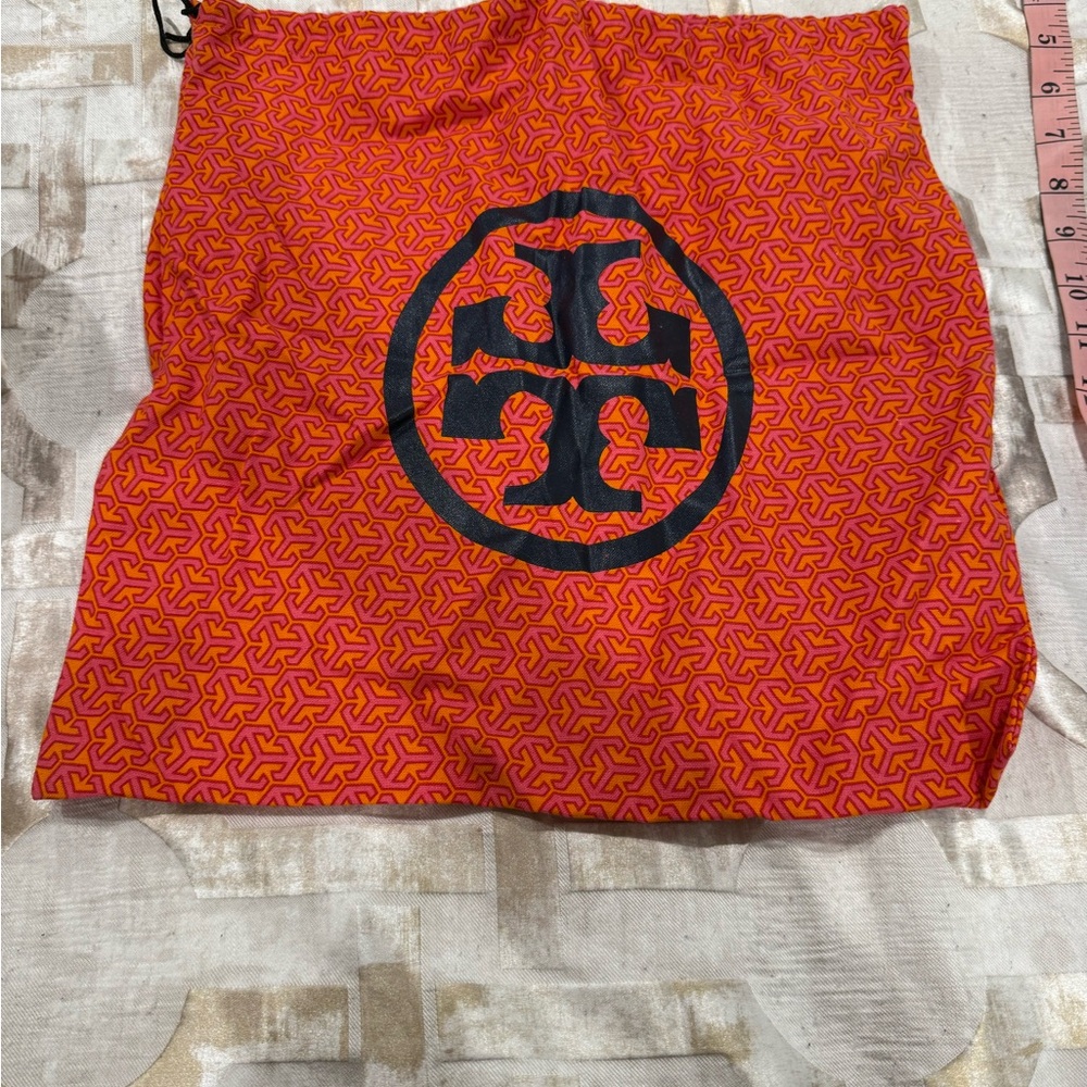 Tory Burch LOGOPink Orange black Duster large / extra large Bag with draw string